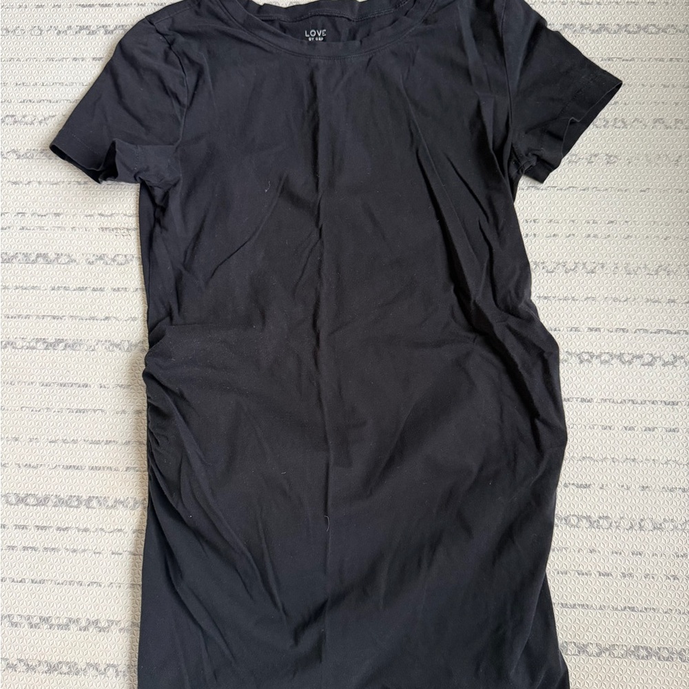 Love Women's Essential Black Short Sleeve Maternity Tee
